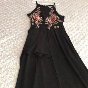 Black dress with flowers